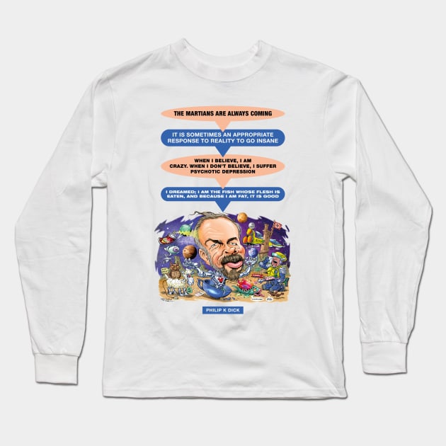 Philip K. Dick Long Sleeve T-Shirt by PLAYDIGITAL2020